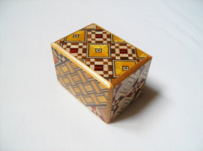 Mame 22 Step Yosegi Japanese Puzzle Box - unknown