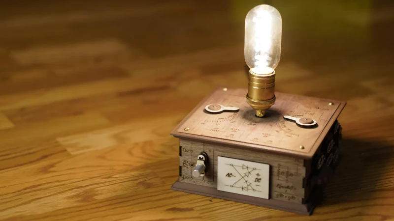 Edison's Lamp Puzzle Box - Bishop Creative Solutions