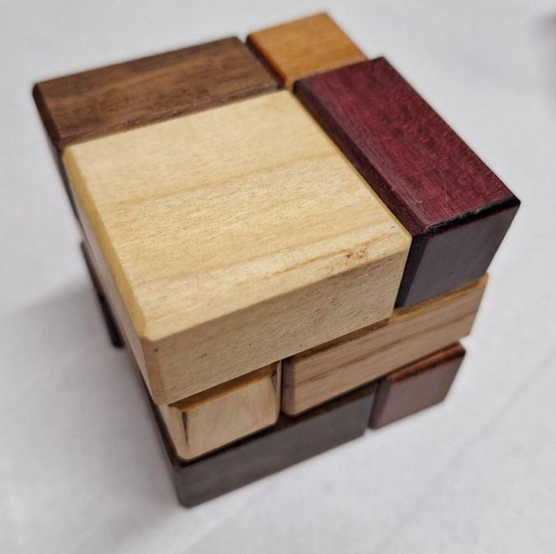 Wooden Cube Desk Ornament - unknown