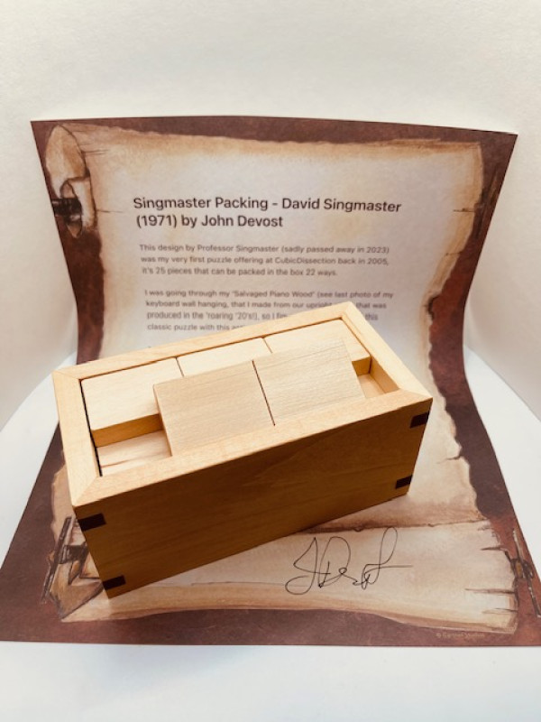Singmaster Packing - David Singmaster