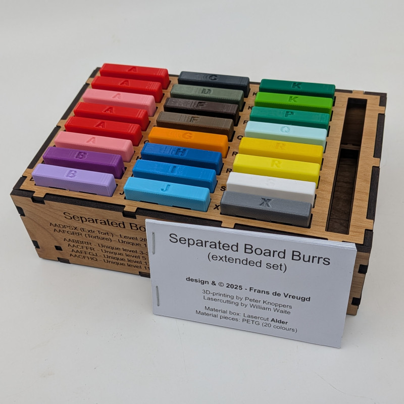 Separated Board Burrs (extended set) - Frans De Vreugd