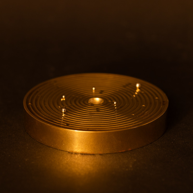 Brass circular labyrinth - unknown